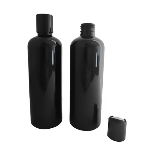 25pz Envase Pet Jefferson Negro 250ml C Tapa Disktop(it-294)