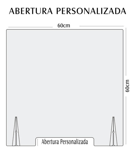 Mampara De Escritorio 60 X 60 Barrera Sanitaria / Proteccion