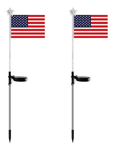 Lámpara Con Bandera Americana R Solar Para Decoración De Hog