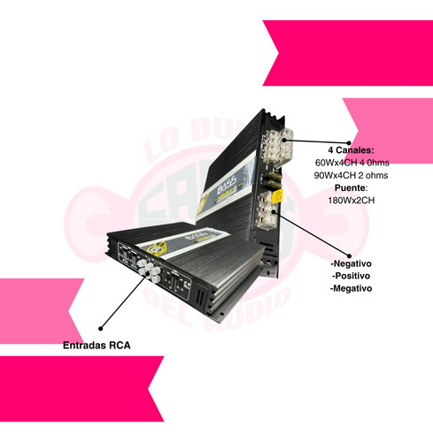Dbhur4120 Amplificador Db Bass Huracan4120 1800w 4 Canales