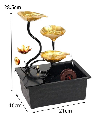Adorno De Fuente De Agua De Pequeño En Cascada Usb Con Luz