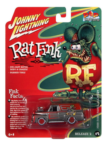 Johnny Lightning Rat Fink 1955 Ford Delivery Truck 1:64