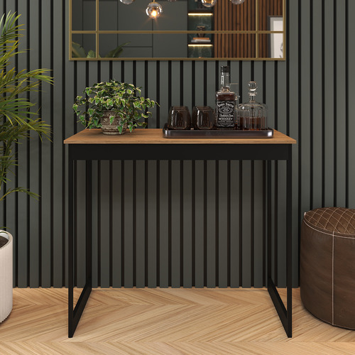 Aparador Buffet Lamina Com Preto Móvel Funcional Para Escritório, Trabalho E Estudo Design Moderno E Elegante, Ideal Para Ambientes Sofisticados Estilo Industrial Mod: Aparador Doca