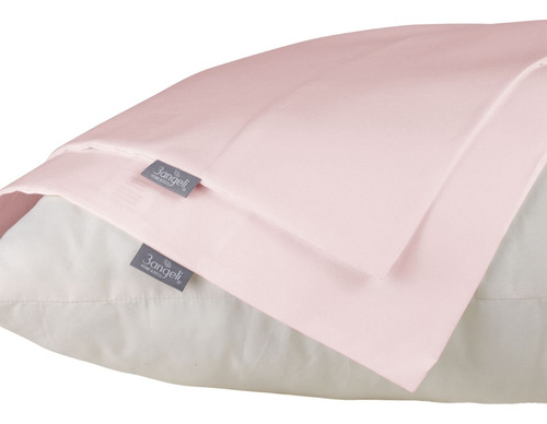 Set 2 Fundas + 2 Almohada 50x70 Cm Home Cama 3angeli Color Rosa Liso