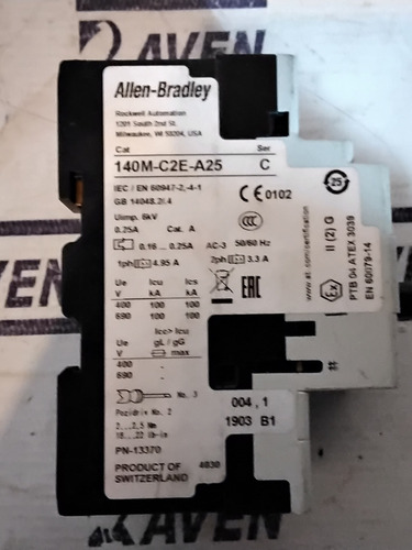 140m-c2e-a25 Serie C Allen-bradley (Usado)