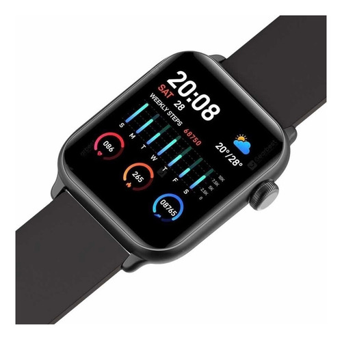 Smartwatch Nictom Smartwatch KW37 1.3" caja de plástico negra malla de tpu