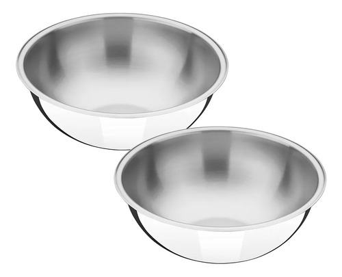 Jogo De Bowls Inox Tigelas Preparo 28cm 5l Cucina Tramontina