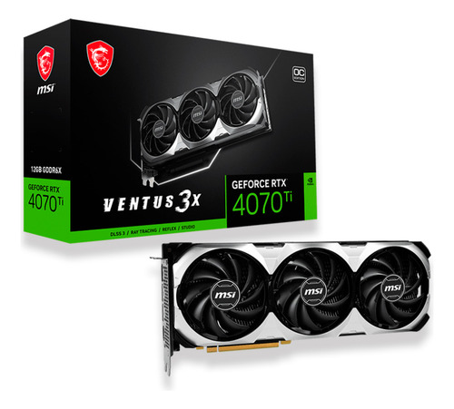 Placa Vídeo Msi Ventus 3x Oc Geforce Rtx 4070ti 12gb Gddr6x