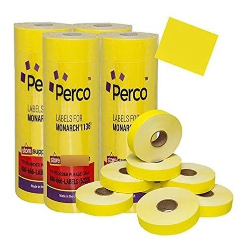 Etiquetas De Precio - Yellow Pricing Labels For Monarch 1136
