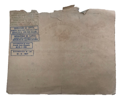 Acción Antigua Compañía Exploradora Cotabambas Perú 1938 (Usado)