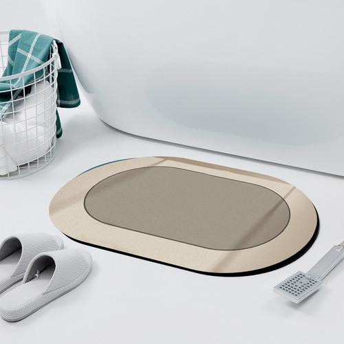 Alfombra De Baño En Forma De T, Superabsorbente Y Seca, Con