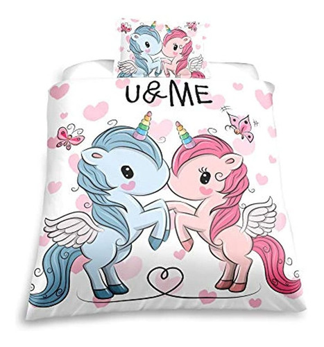 ~? Suncloris Cute Couple Of Pony Juego De Ropa De Cama 3d Mo