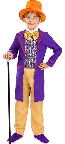 Disfraz De Willy Wonka Para Niños De Charlie The Chocolate F