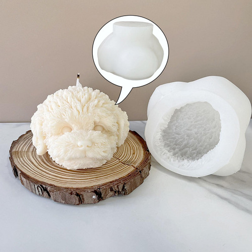 Moldes De Vela De Silicone Para Cachorro De PelĂșcia 3d