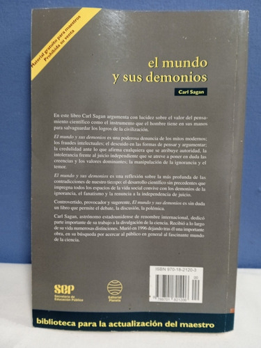 El Mundo Y Sus Demonios./ Carl Sagan (Usado)