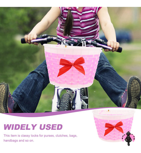 Cesta Para Bicicletas Para Niños Con Lazo De Plástico Tejido