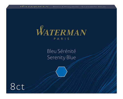 Cartucho De Tinta Para Pluma Estandar Waterman Azul X8