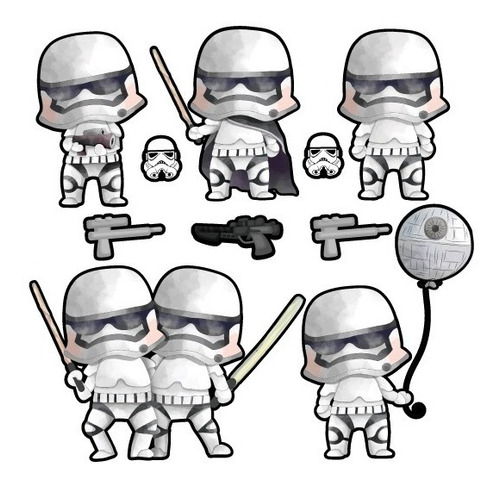 Decoración Cuarto Infantil Star Wars Stormtroopers Funko Color Multicolor