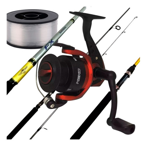 Combo Pesca Variada Shimano Reel Okuma Frontal Rio Laguna