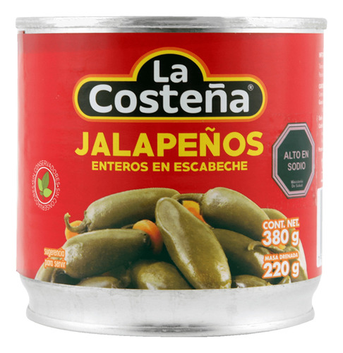 Jalapeños Enteros La Costeña En Escabeche 380g