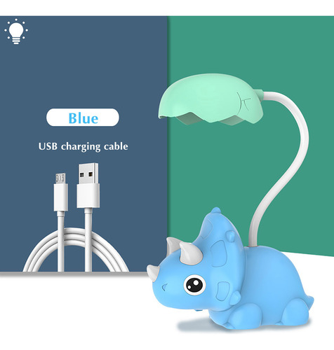 W Dinosaur 8777 - Lámpara De Mesa Recargable, Plegable, Mode