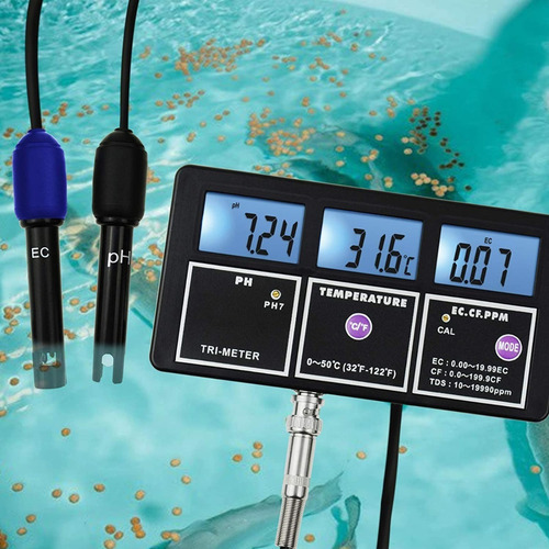 Medidor Multiparametrico Ph Ec Cf Tds Agua Hidroponia Tester