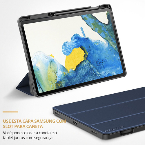 Capa Anti Impacto Tab S7 Fe 12.4 Pol 2021 Sm-t730 Cor Azul