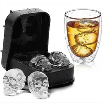 Comprar Cubetera Hielera Calavera X4 Cubitos Hielo Silicona Molde 3d
