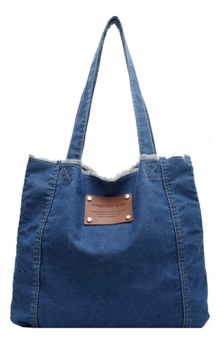 Tuobo Denim Tote Bag Estilo Casual Ligero Clásico Retro Trav