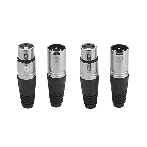 Eightnoo 2 + 2 Masculino Femenino Xlr De 3 Puntas De Soldadu