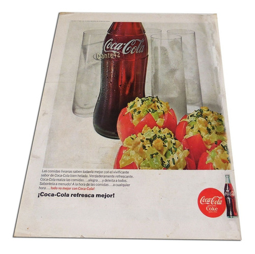 Imagen 4 de 7 de Dante42 Publicidad Antigua Retro Gaseosa Coca Cola 1965