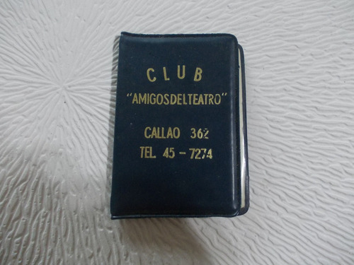 4377- Carnet Usado Club Amigos Del Teatro 