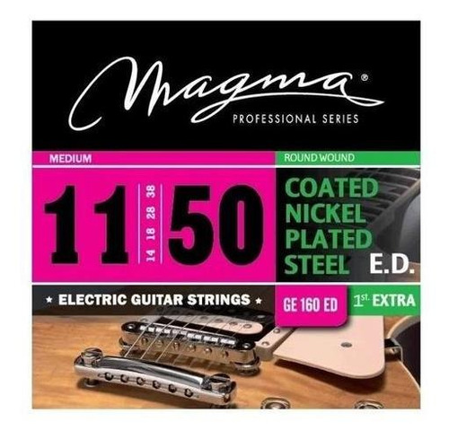 Encordado Guitarra Electrica 011 Magma Coated Ed  Ge 160 Ed