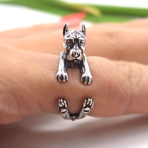 Anillos Ajustables En Forma De Perro Canario Vintage