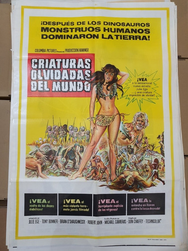Afiche De Cine Original- Criaturas Olvidadas Del Mundo- 1983