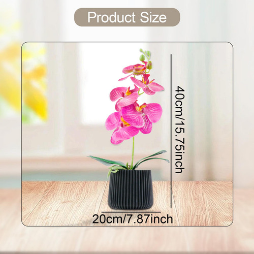 Orquídea Artificial Pequeña En Maceta, Centro De Mesa,