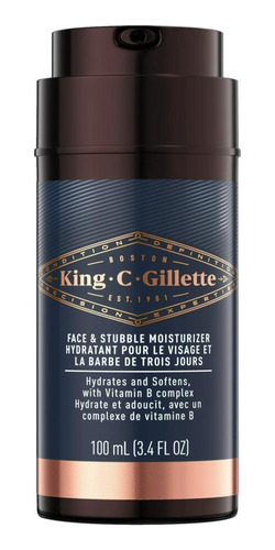 King C. Gillette Hidratante Rosto E Barba Com Vitamina B3 B5