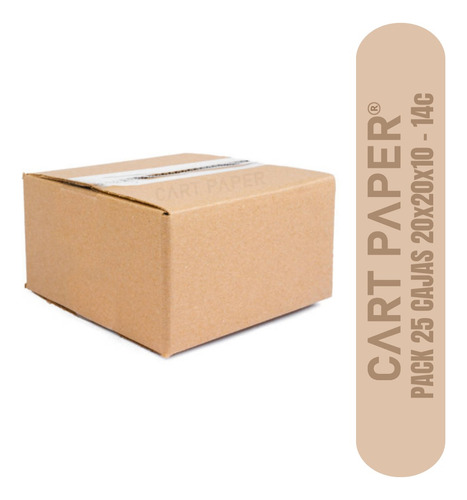 Cajas De Cartón 20x20x10/ Pack 25 Cajas / Cart Paper