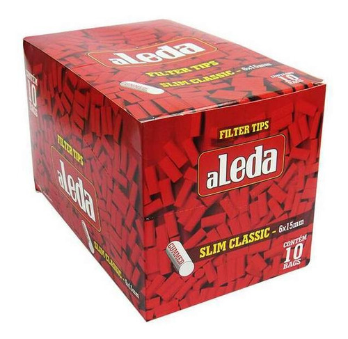 Caixa Filtro Para Cigarro Aleda Slim Classic Com 10 Pacotes