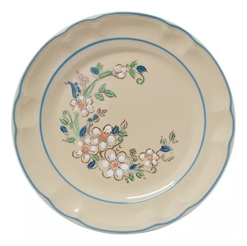 Plato Trinche Redondo Modelo Victoria 6 Piezas