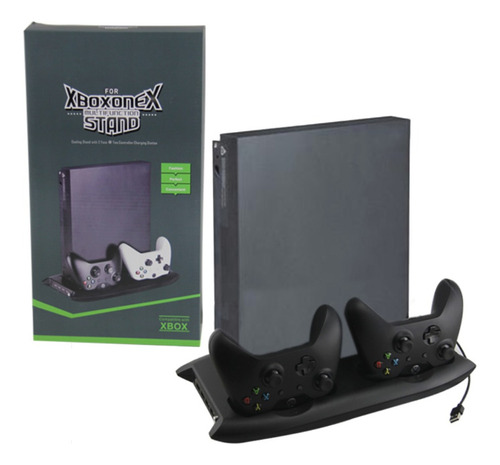 Base Stand Vertical Ventilador Consola Xbox One X Cargador
