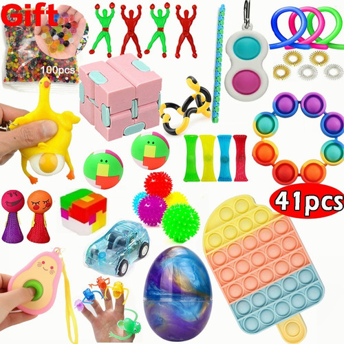 Kit De Brinquedo Sensorial Stress Relief Fidget 40 Pçs