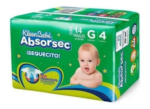 Pañal Kleen Bebé Absorsec Grande 84pz