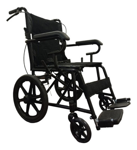 Silla De Ruedas Negro Traslado Ultra Ligera Ecg07 Mobicare