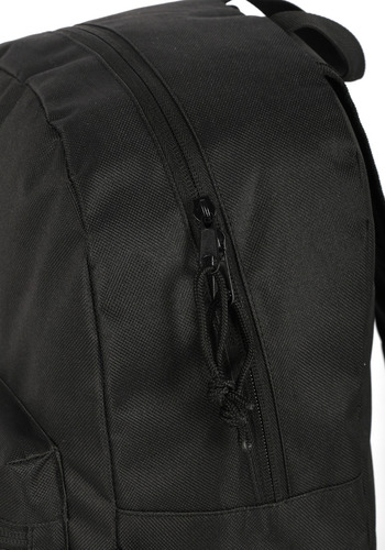 Mochila Escolar Passeio Viagem Grande 2 Zíper Frontal Cor Preto Desenho Do Tecido Liso