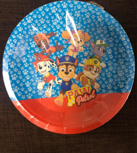 Plts Cumpleaños Paw Patrol (10 Unidades)