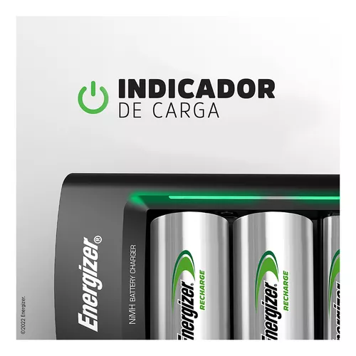 Cargador Universal Pilas Energizer + 4 Pilas Recargables Aa