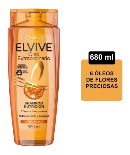 Shampoo L'oréal Elvive Óleo Extraordinario 6 Óleos 680ml