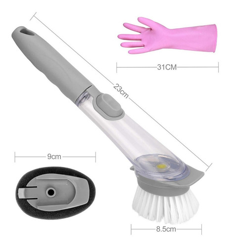 Cepillo Con Dispensador Para Fregadero De Cocina