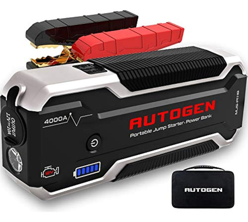 Autogen Car Jump Starter Pro 4000a Peak (10.0l Gas Y Diesel)